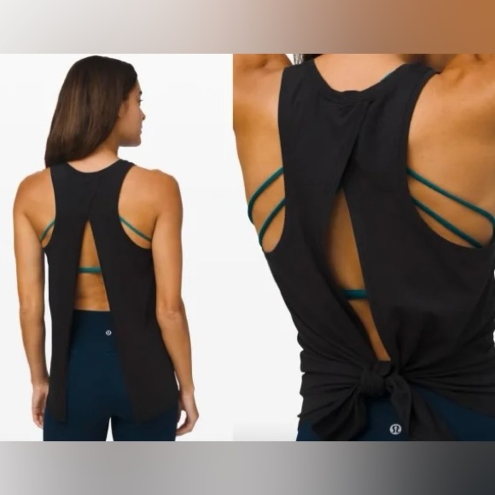 Lululemon All Tied Up Tank. Black size 4